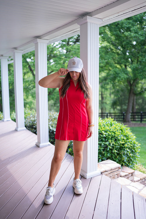 red activewear tennis dress