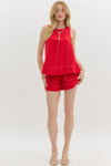Picture Perfect Red Shorts
