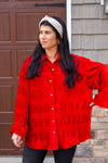 red velvet tunic top