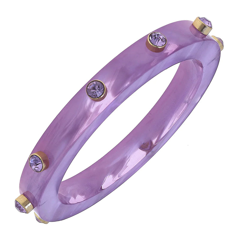 resin lavender bangle bracelet