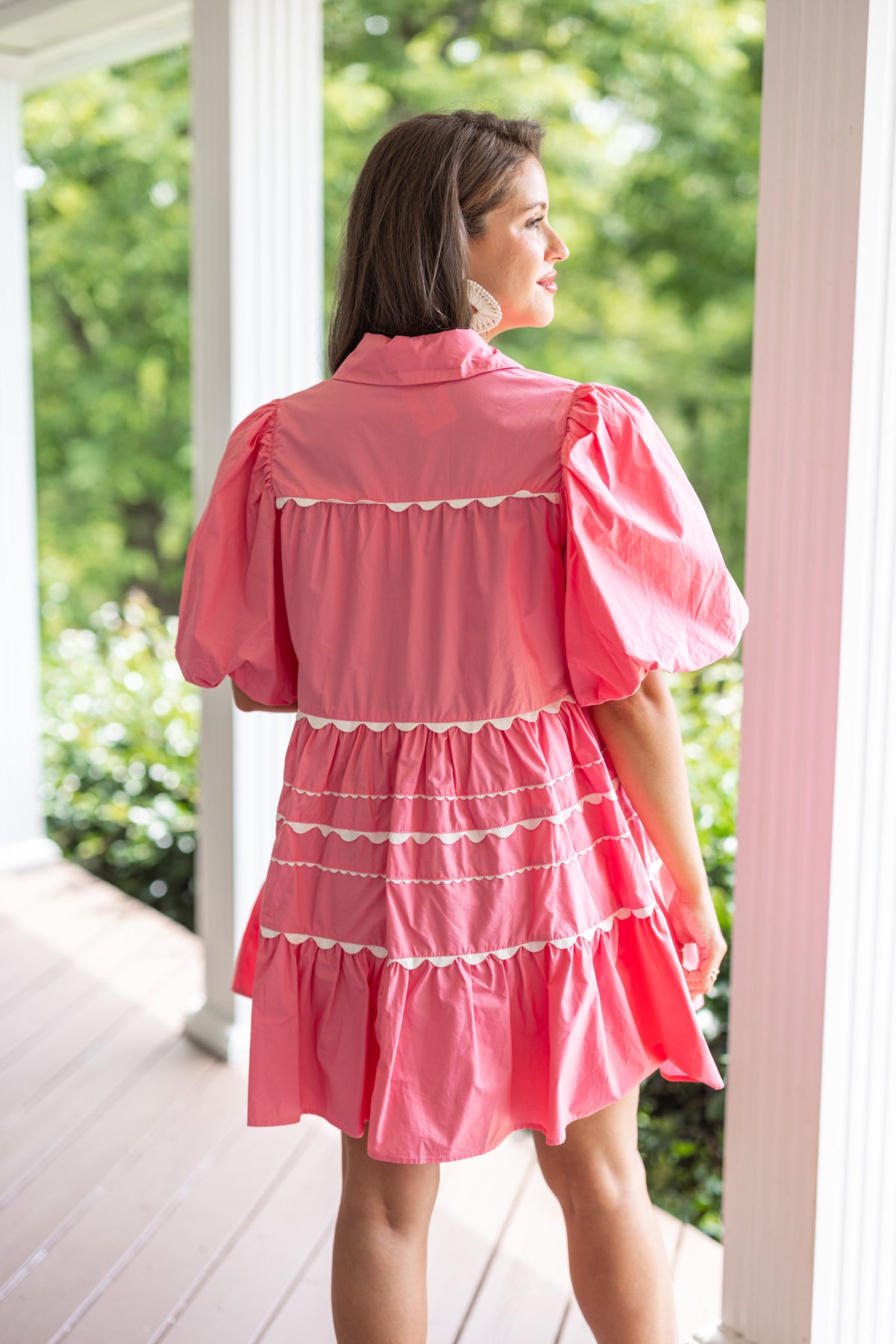 Puff Sleeve Baby Pink Babydoll Dress Coral Pink Ric Rac Piping Babydoll Dress Purple Door Commerce Ga XSmall Puff Sleeve Baby Pink Babydoll Dress Coral Pink Ric Rac Piping Babydoll Dress Purple Door Commerce Ga XSmall