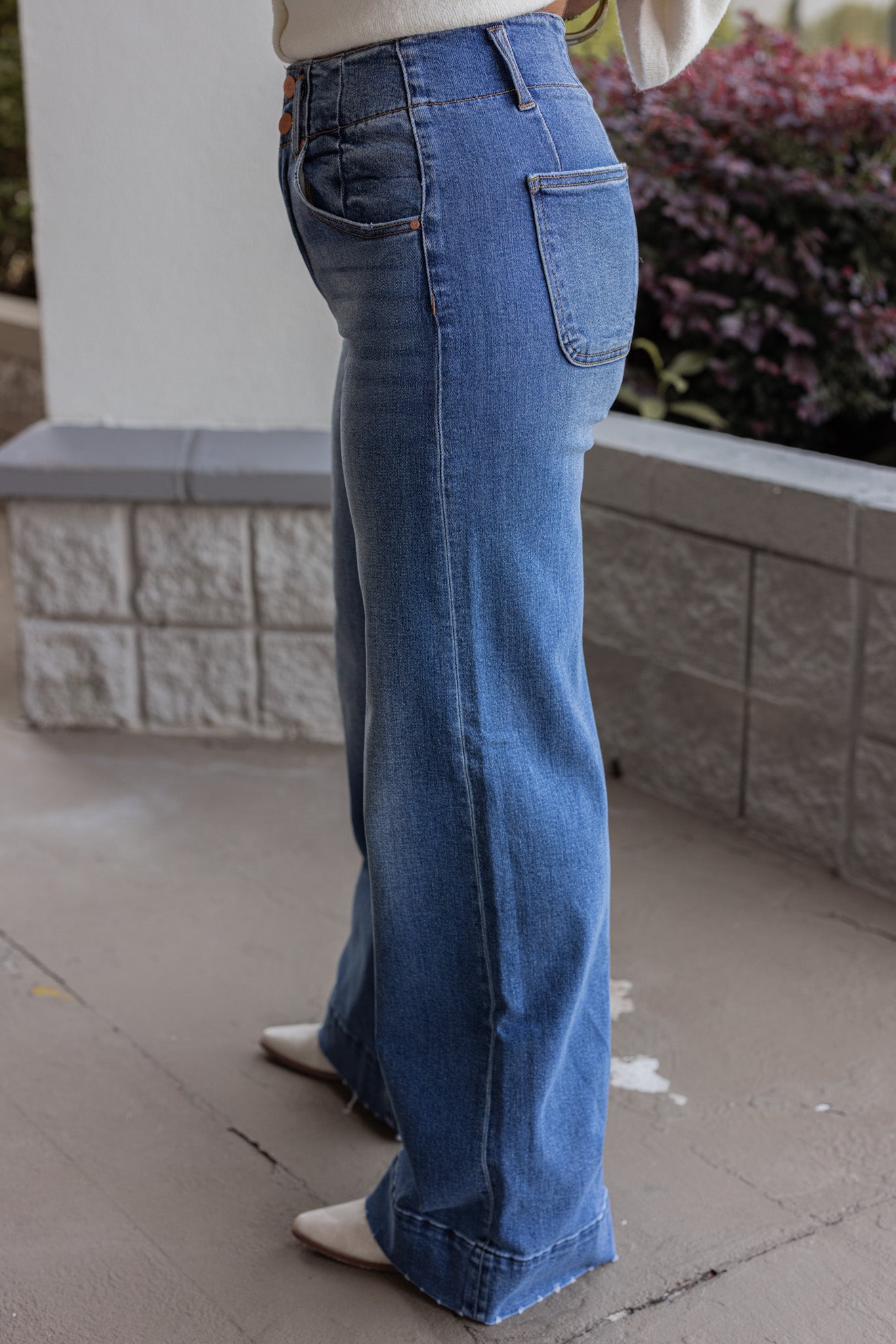 Dark Wash High Rise Jeans | Purple Door | Risen Jeans – Purple