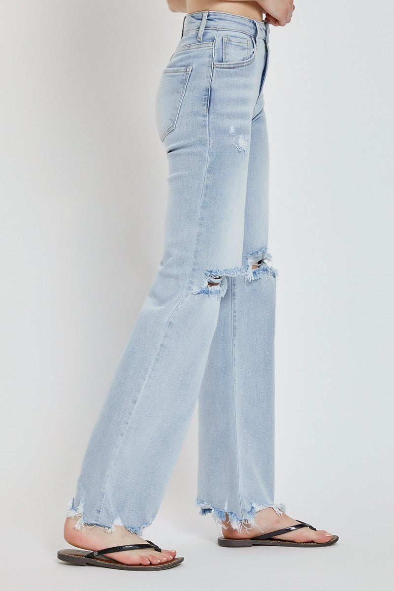 risen wide leg jeans