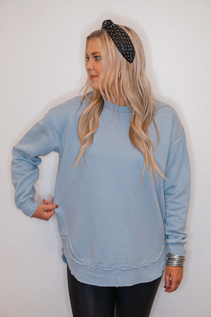 royce fleece sweatshirt pullover beach blue