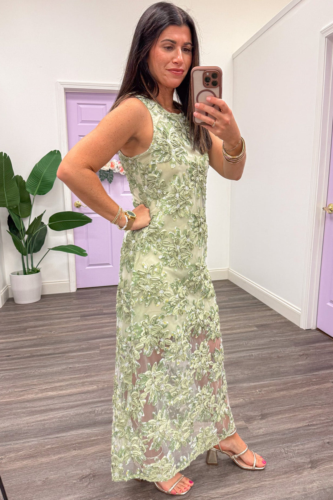 green mesh midi dress self-portrait - Green Rhinestone Mesh Midi Dress