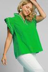women's plus size umgee kelly green top