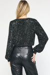 black sequin bodysuit holiday christmas outfit
