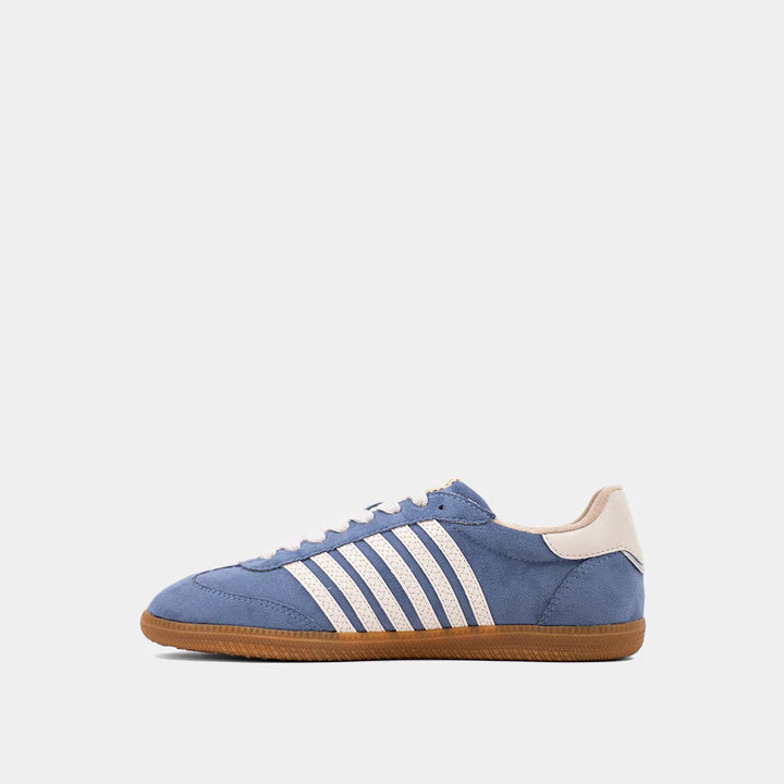 shu shop stevie blue suede striped low sneakers side 2