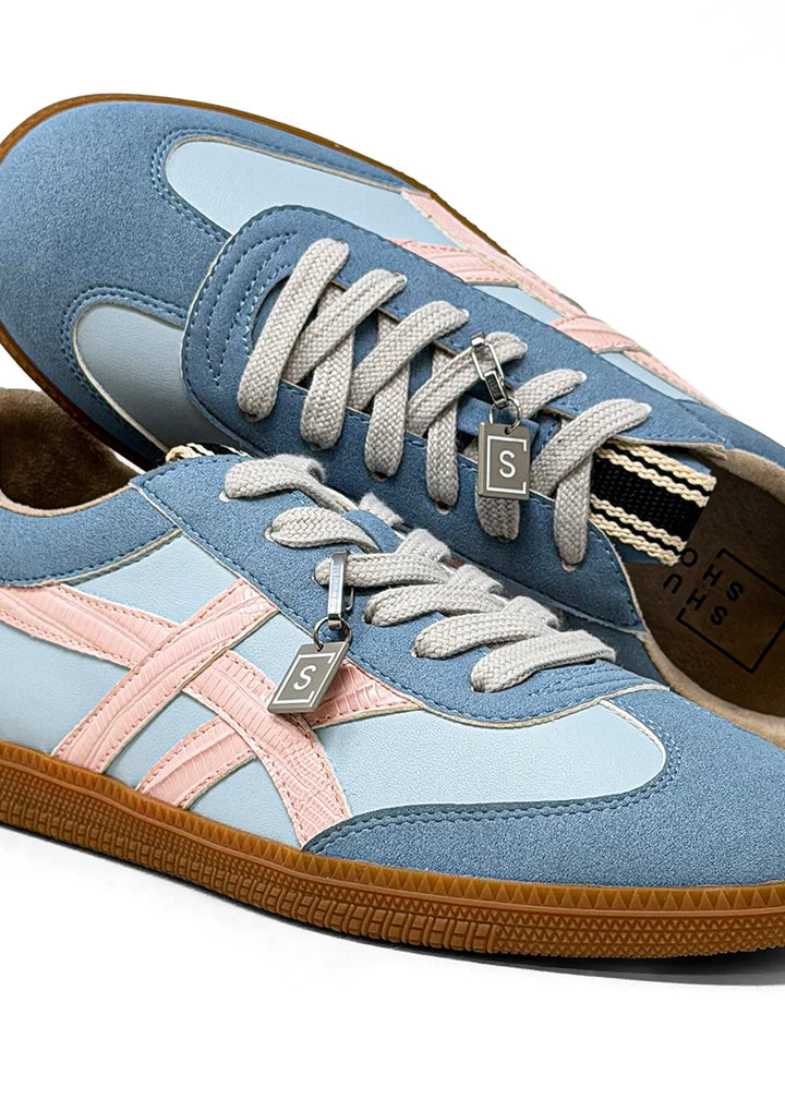 shu shop sasha baby blue blush sneakers details