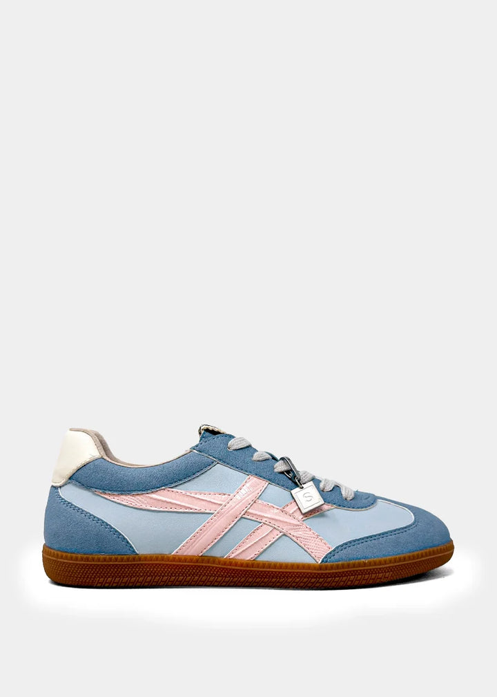 shu shop sasha baby blue blush sneakers front