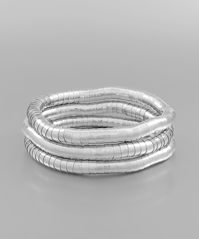 SLINKY silver bracelets