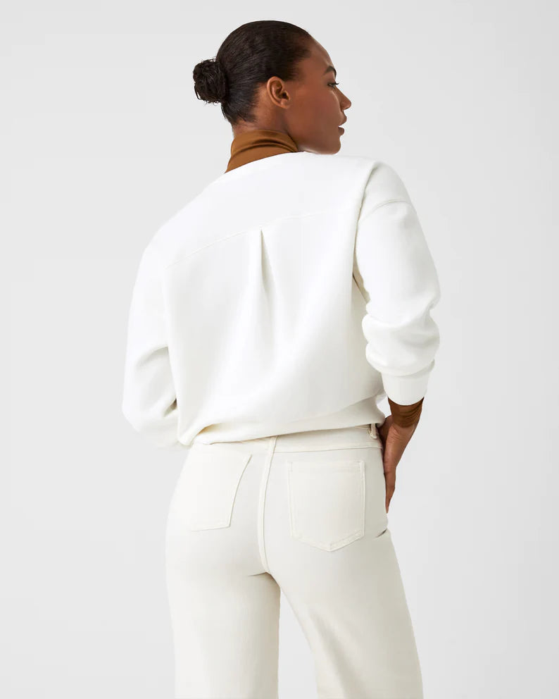 Spanx AirEssentials crew pullover top in powder