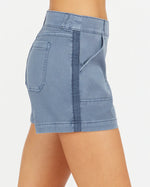 spanx blue twill shorts