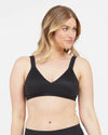 spanx lined bra black