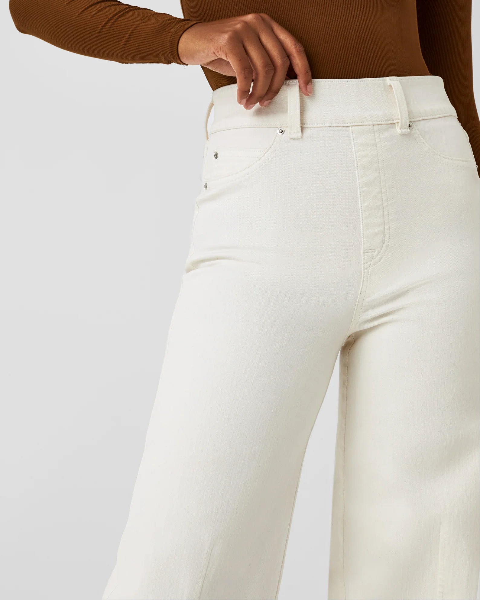 Spanx Flare Pants In White, Purple Door Boutique
