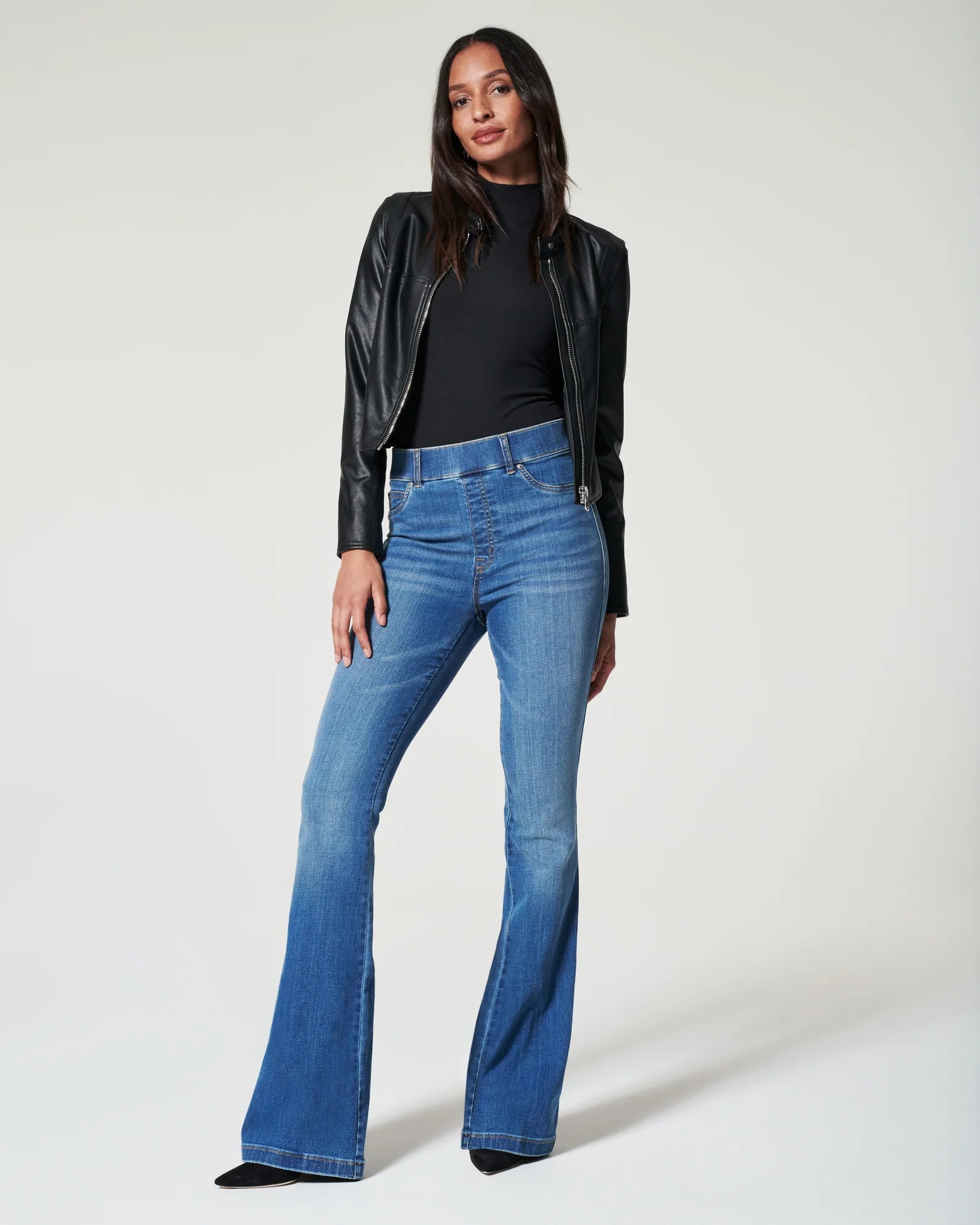 SPANX Flare Jeans in Midnight Shade