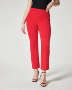 spanx red kick flare on the go pants