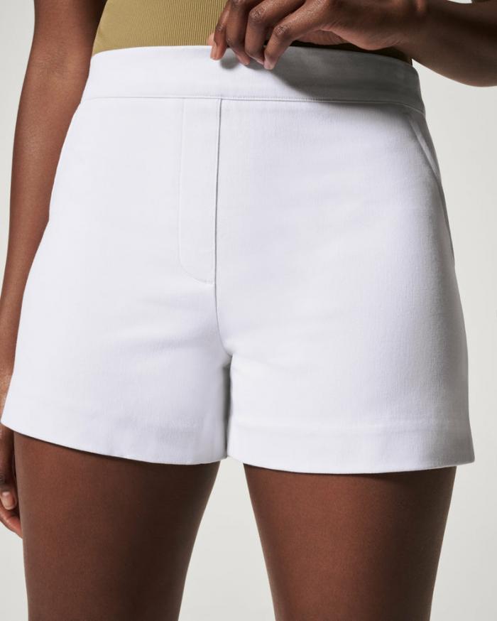 On The Go Classic White Shorts, Purple Door Boutique