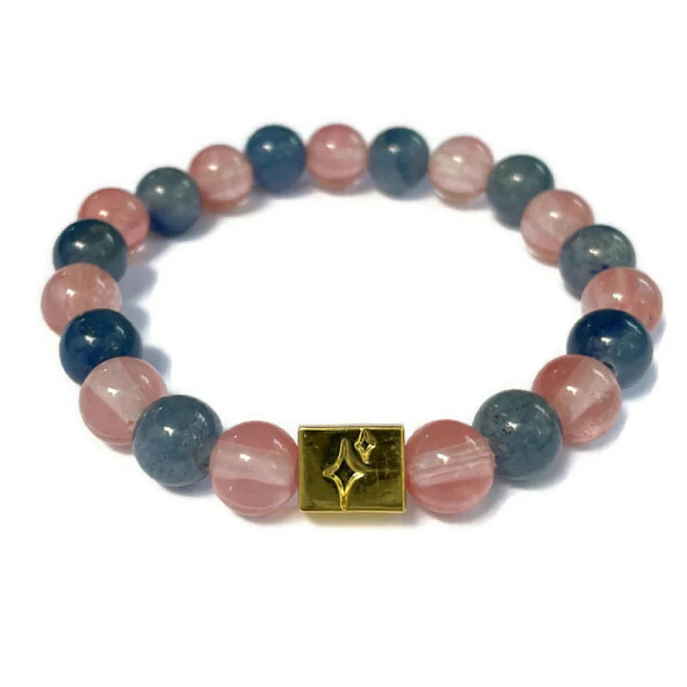 The Spotlight Project pink and blue stone beaded bracelet - Jackie's design 