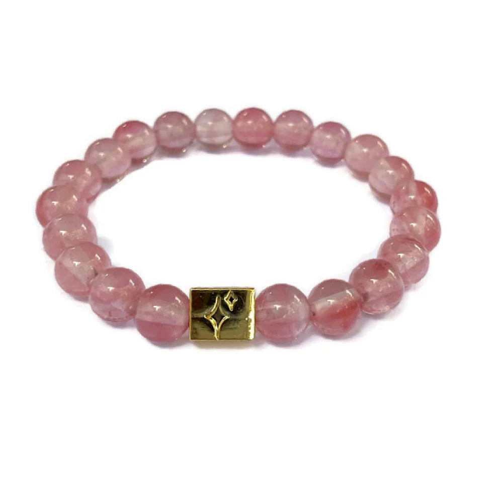 The Spotlight Project pink stone beaded bracelet