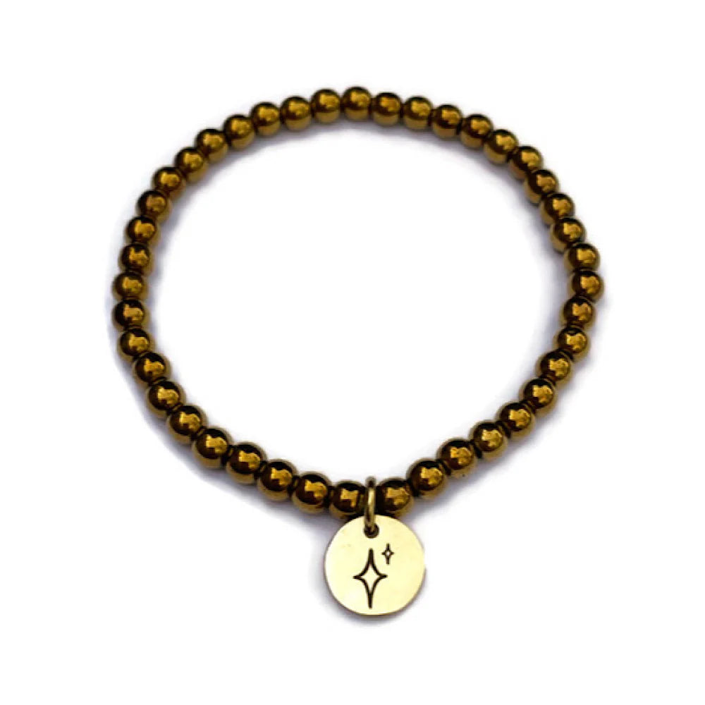 The Spotlight Project The Jackie bronze beaded charm bracelet