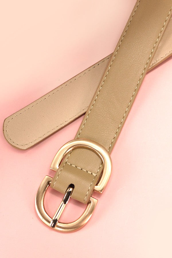 Stylish Tan Double Buckle Women\'s Belt Buy Tan Double Buckle Belt For Women | Real Leather 2.0 Cm  main image 2