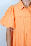 tiered babydoll summer tangerine dress