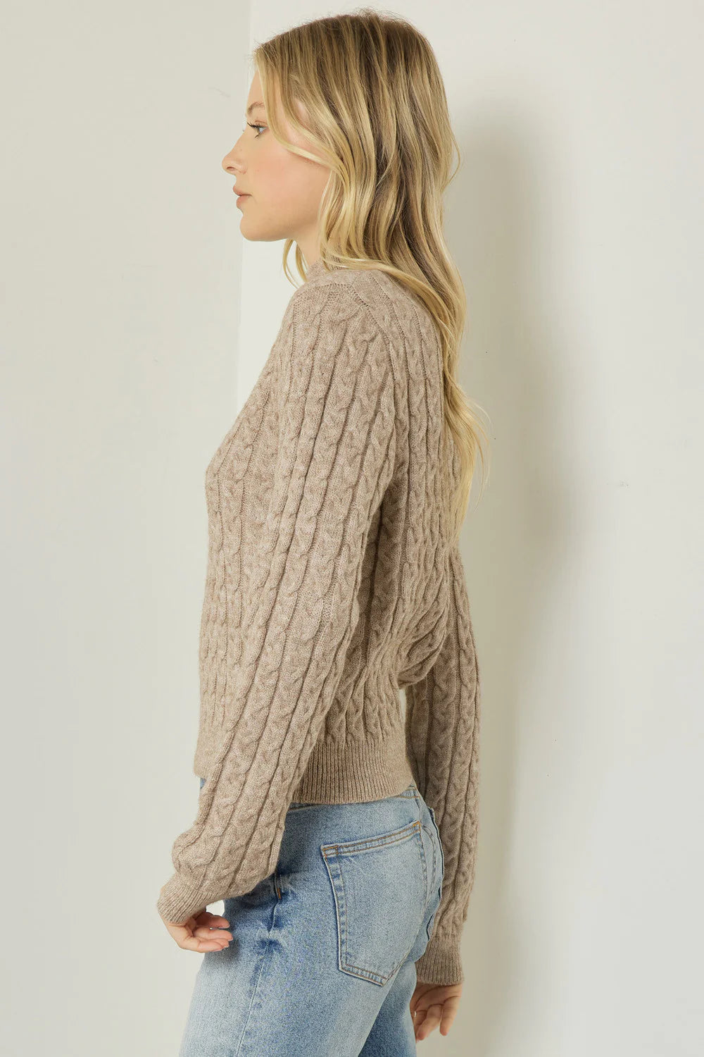 Touch of wool cable-knit sweater