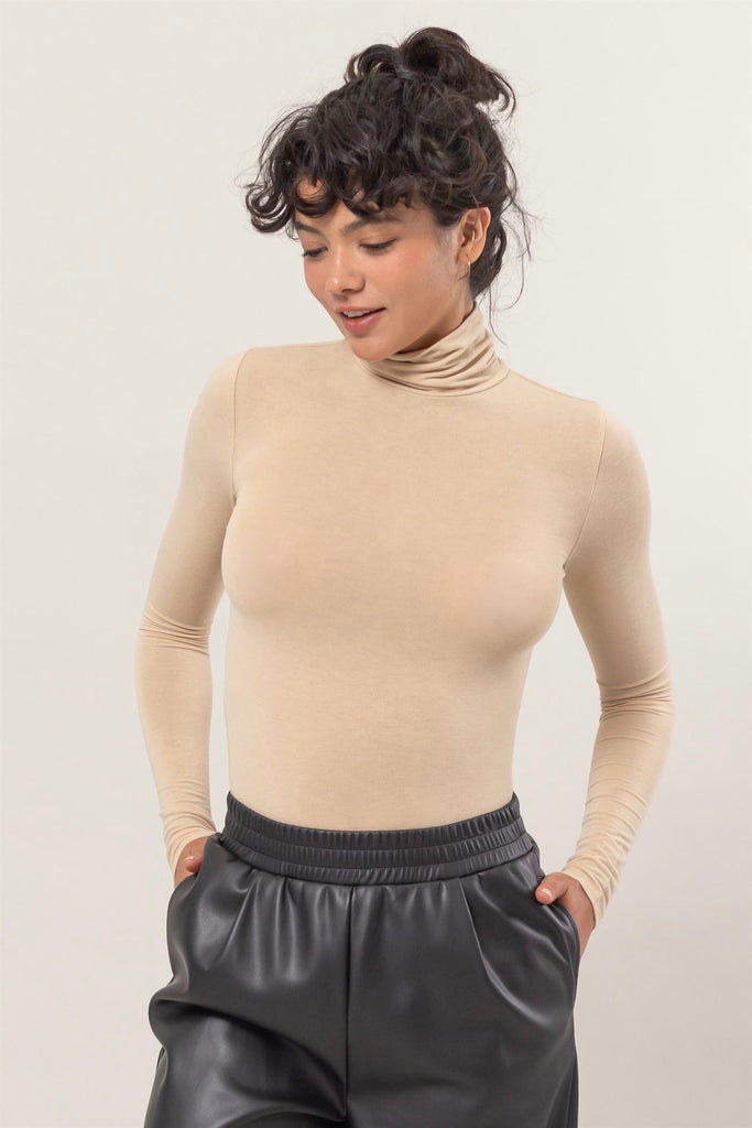 Easy Fix Turtleneck Taupe Top – Purple Door Boutique