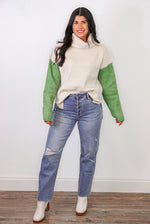 free people dupe colorblock sweater