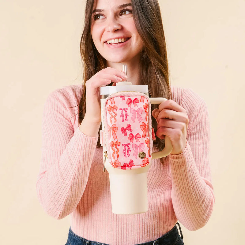 the darling effect bows tumbler fanny pack