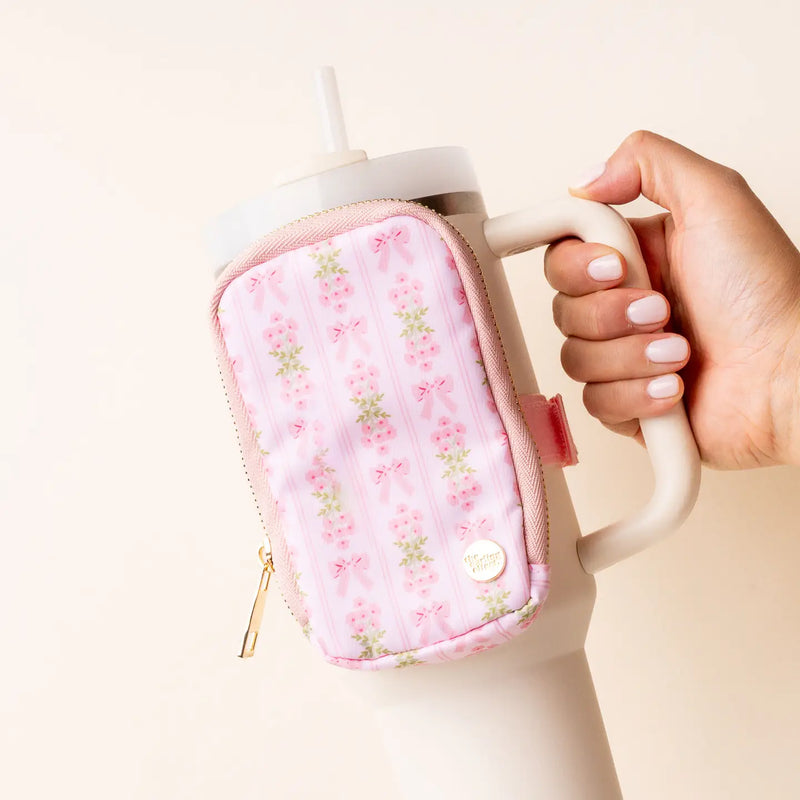 love fancy floral tumbler fanny pack