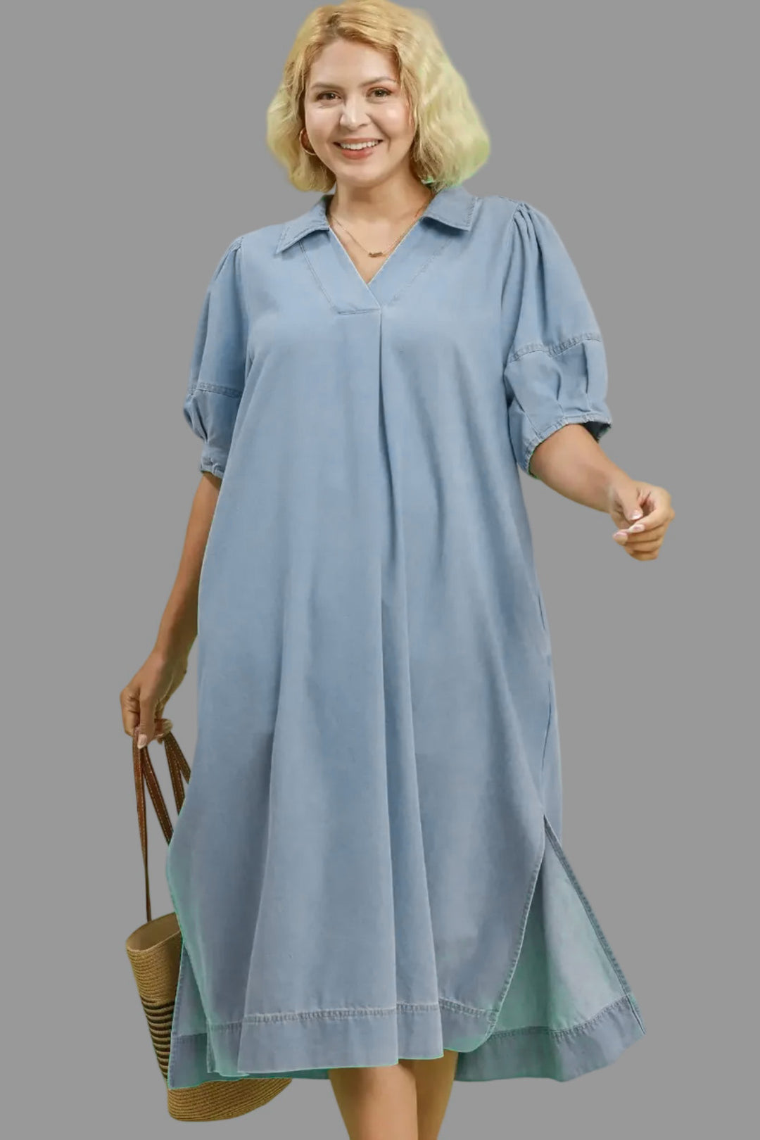 plus size denim maxi dress Tencel Dress, Kaftan, Elven Style Light summer Vestido Maxi de Mezclilla Tallahassee