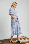 blue floral plus size midi maxi dress