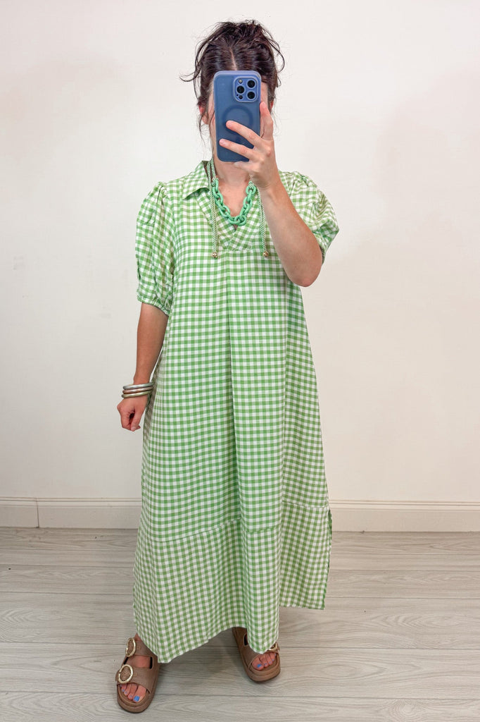 Staple Sage Gingham Midi Dress