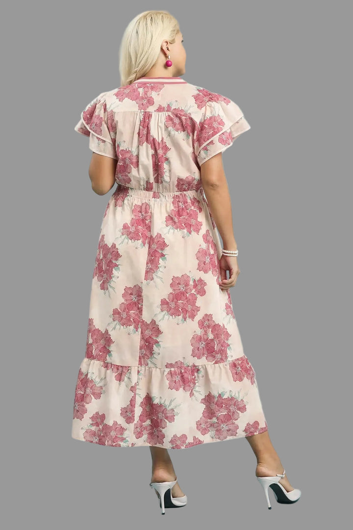 umgee women's plus size floral easter midi dresses