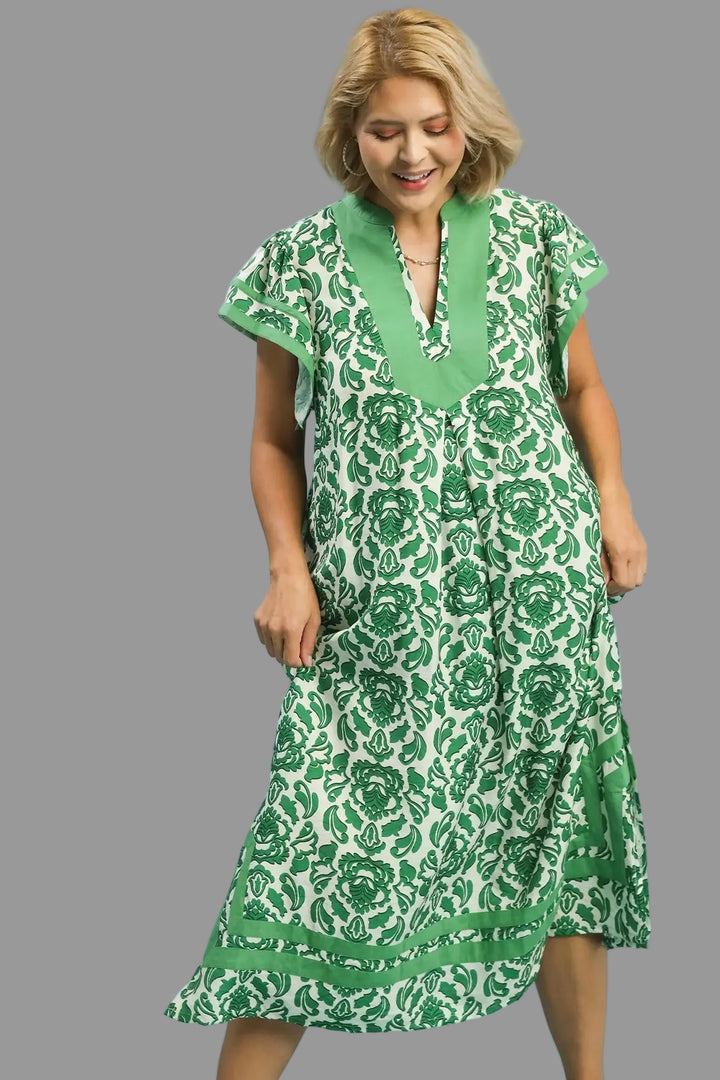 umgee plus size women's floral dress