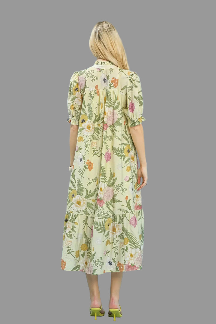 umgee plus floral print dress back