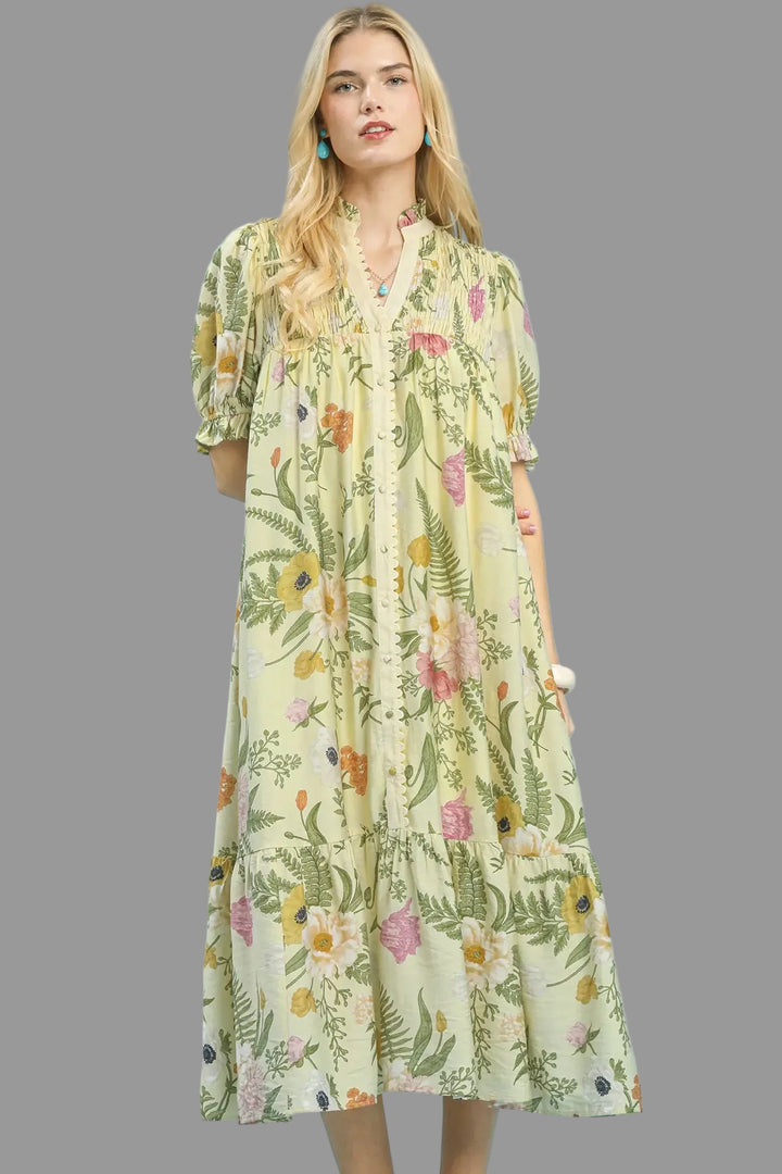umgee plus floral print dress
