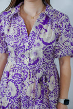 umgee lavender paisley floral midi dress