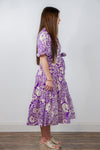 umgee lavender paisley floral midi dress