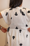 Umgee white black aztec print resort beach midi dress