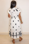 Umgee white black aztec print resort beach midi dress