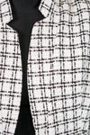 black white tweed blazer