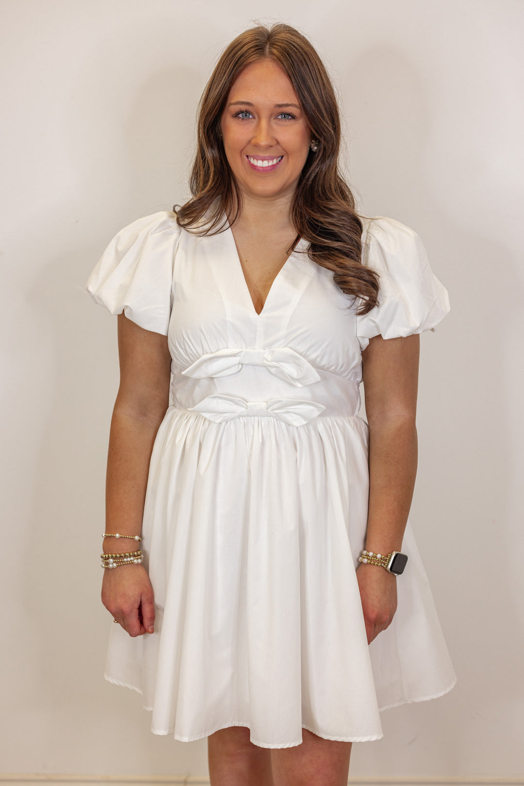 Bow Perfect Off White Dress Bow Perfect Off White Dress