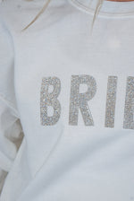 bride white rhinestone sweatshirt