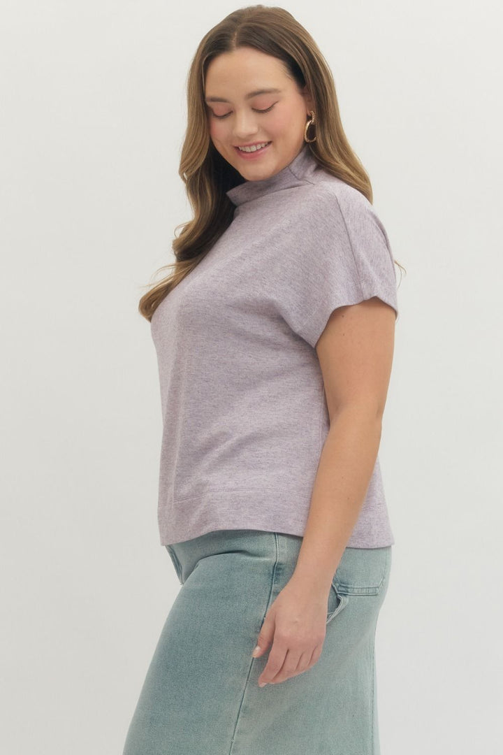 women's plus size spring lavender purple tops