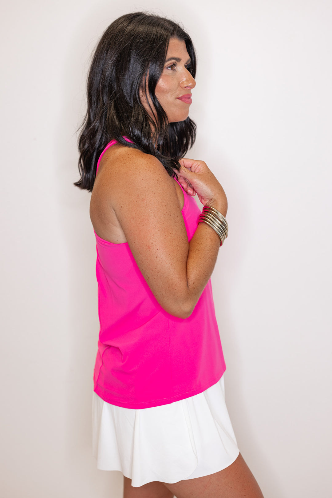 Mono B hot pink racerback workout tank