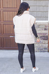 women's oversized athletic puffer vest