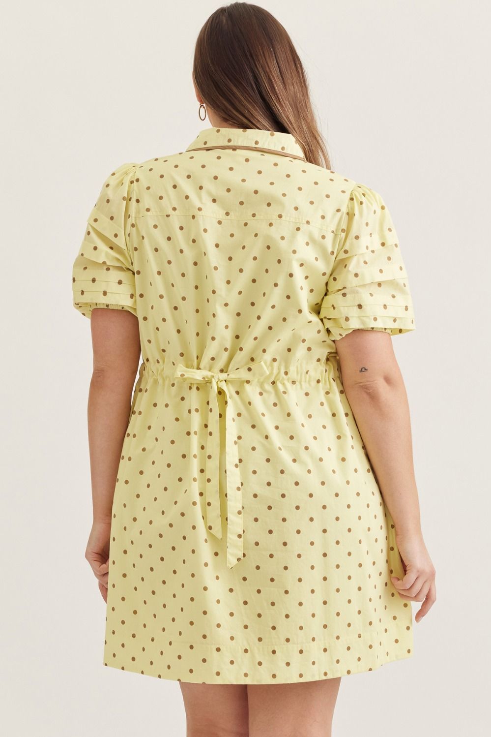 Picnic Pretty Yellow Polka Dot Dress